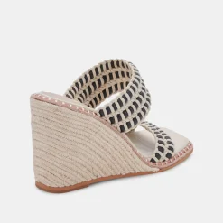 DOLCE VITA Wedges*Abigal Wedges Black White Stella