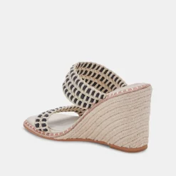DOLCE VITA Wedges*Abigal Wedges Black White Stella