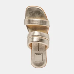 DOLCE VITA Sandals*Adore Sandals Gold Metallic Leather