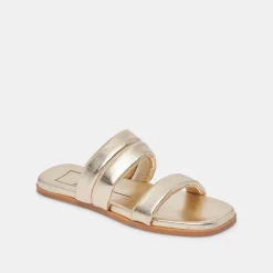DOLCE VITA Sandals*Adore Sandals Gold Metallic Leather