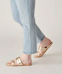 DOLCE VITA Sandals*Adore Sandals Gold Metallic Leather