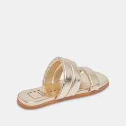 DOLCE VITA Sandals*Adore Sandals Gold Metallic Leather