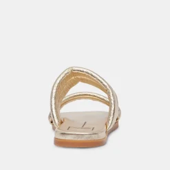 DOLCE VITA Sandals*Adore Sandals Gold Metallic Leather
