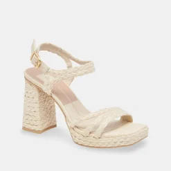 DOLCE VITA Sandals*Alysia Heels Ivory Raffia