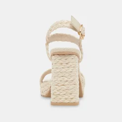 DOLCE VITA Sandals*Alysia Heels Ivory Raffia
