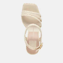 DOLCE VITA Sandals*Alysia Heels Ivory Raffia