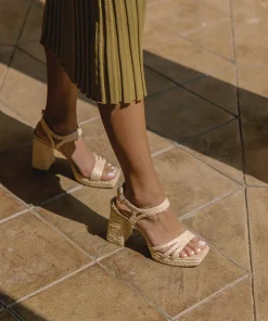 DOLCE VITA Sandals*Alysia Heels Lt Natural Raffia