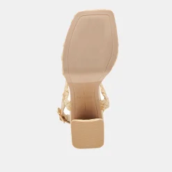 DOLCE VITA Sandals*Alysia Heels Lt Natural Raffia
