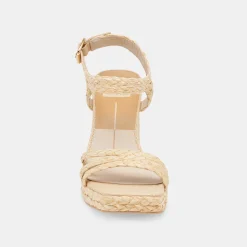 DOLCE VITA Sandals*Alysia Heels Lt Natural Raffia