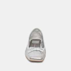 DOLCE VITA Flats & Loafers*Anisa Ballet Flats Silver Distressed Leather