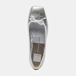 DOLCE VITA Flats & Loafers*Anisa Ballet Flats Silver Distressed Leather