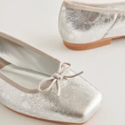 DOLCE VITA Flats & Loafers*Anisa Ballet Flats Silver Distressed Leather
