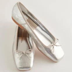 DOLCE VITA Flats & Loafers*Anisa Ballet Flats Silver Distressed Leather