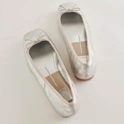 DOLCE VITA Flats & Loafers*Anisa Ballet Flats Silver Distressed Leather