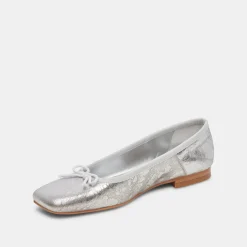 DOLCE VITA Flats & Loafers*Anisa Ballet Flats Silver Distressed Leather