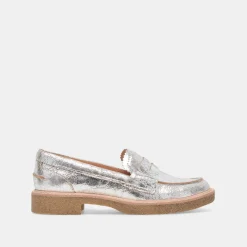 DOLCE VITA Flats & Loafers*Arabel Loafers Silver Distressed Leather
