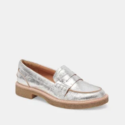 DOLCE VITA Flats & Loafers*Arabel Loafers Silver Distressed Leather