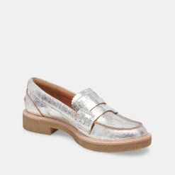 DOLCE VITA Flats & Loafers*Arabel Loafers Silver Distressed Leather