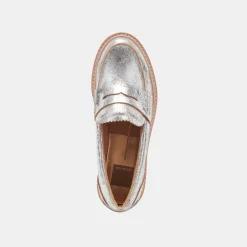 DOLCE VITA Flats & Loafers*Arabel Loafers Silver Distressed Leather