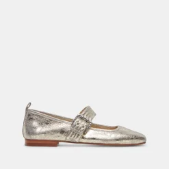DOLCE VITA Flats & Loafers*Arora Ballet Flats Platinum Distressed Leather