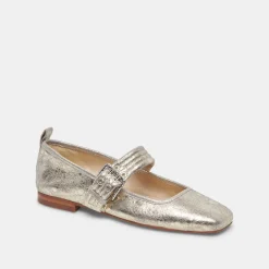 DOLCE VITA Flats & Loafers*Arora Ballet Flats Platinum Distressed Leather