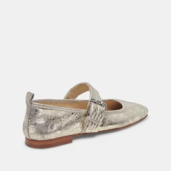 DOLCE VITA Flats & Loafers*Arora Ballet Flats Platinum Distressed Leather