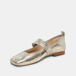 DOLCE VITA Flats & Loafers*Arora Ballet Flats Platinum Distressed Leather