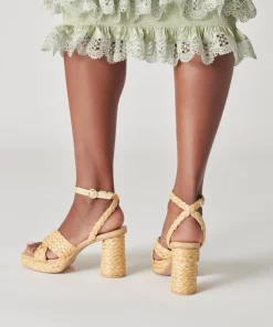 DOLCE VITA Sandals*Asala Heels Lt Natural Raffia
