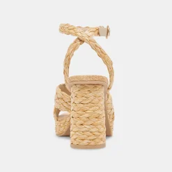 DOLCE VITA Sandals*Asala Heels Lt Natural Raffia