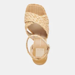 DOLCE VITA Sandals*Asala Heels Lt Natural Raffia