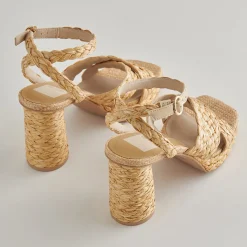 DOLCE VITA Sandals*Asala Heels Lt Natural Raffia