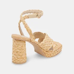 DOLCE VITA Sandals*Asala Heels Lt Natural Raffia