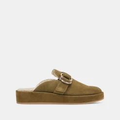 DOLCE VITA Flats & Loafers*Astor Plush Flats Olive Suede