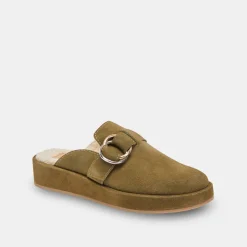 DOLCE VITA Flats & Loafers*Astor Plush Flats Olive Suede