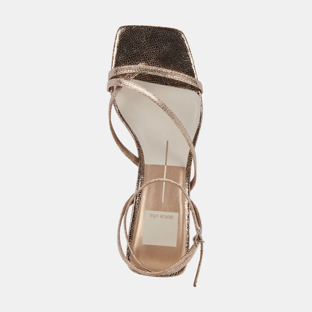DOLCE VITA Heels*Baylor Heels Dark Gold Crackled Stella