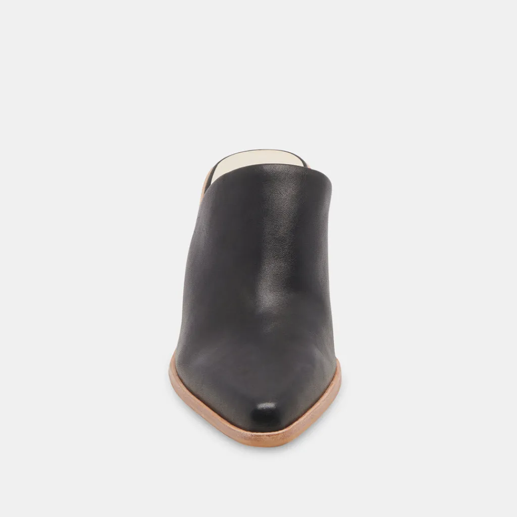 DOLCE VITA Wedges*Beema Mules Black Leather