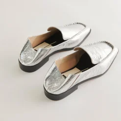 DOLCE VITA Flats & Loafers*Beny Wide Flats Silver Distressed Leather