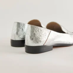 DOLCE VITA Flats & Loafers*Beny Wide Flats Silver Distressed Leather