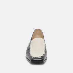 DOLCE VITA Flats & Loafers*Beny Wide Flats White Black Crinkle Patent