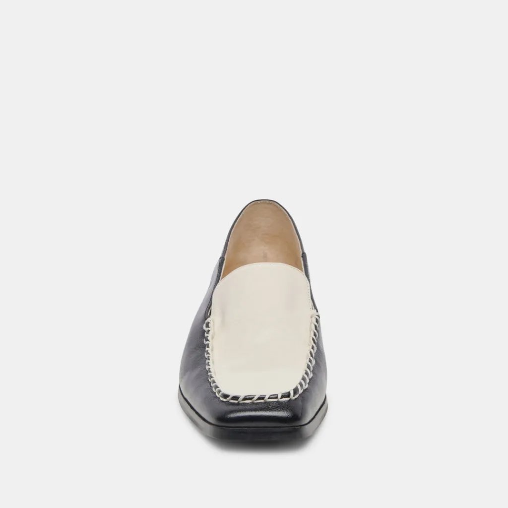 DOLCE VITA Flats & Loafers*Beny Wide Flats White Black Crinkle Patent