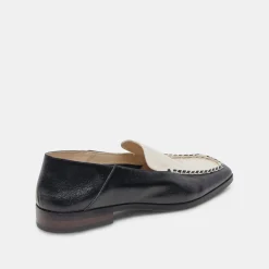 DOLCE VITA Flats & Loafers*Beny Wide Flats White Black Crinkle Patent