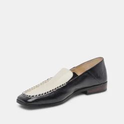 DOLCE VITA Flats & Loafers*Beny Wide Flats White Black Crinkle Patent
