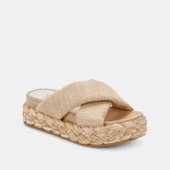 DOLCE VITA Wedges*Blume Sandals Lt Natural Raffia
