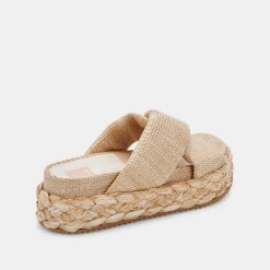 DOLCE VITA Wedges*Blume Sandals Lt Natural Raffia