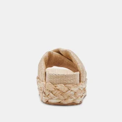 DOLCE VITA Wedges*Blume Sandals Lt Natural Raffia