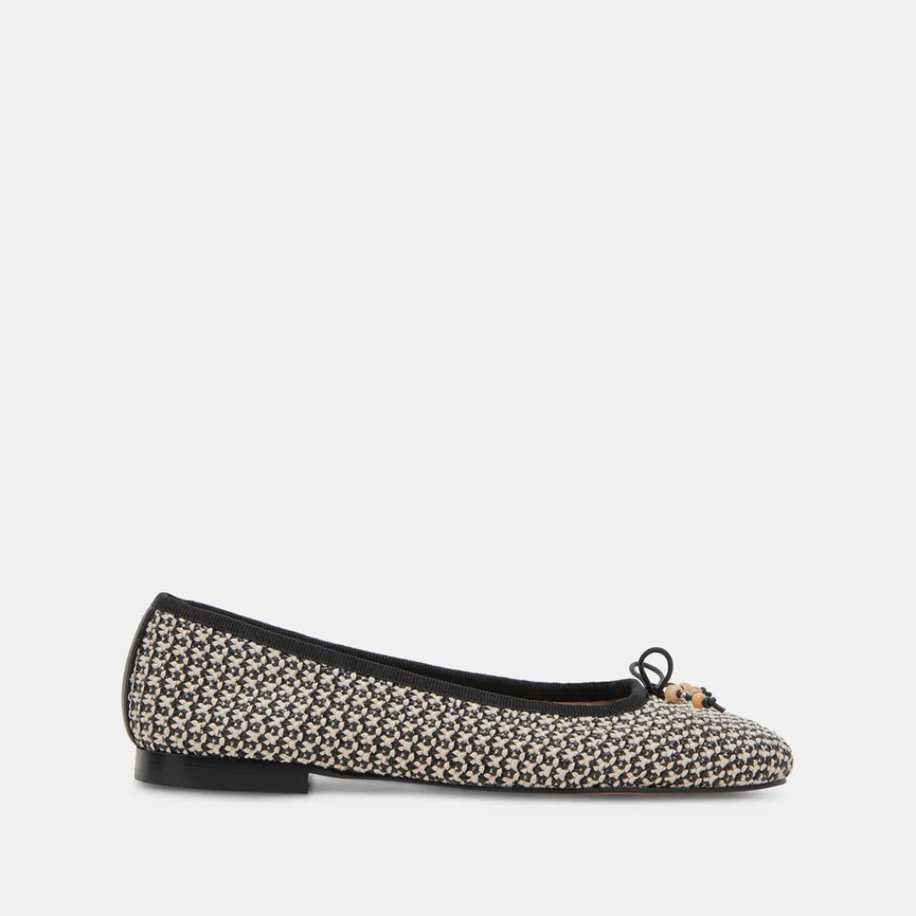 DOLCE VITA Flats & Loafers*Cacy Ballet Flats White Black Raffia