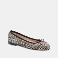 DOLCE VITA Flats & Loafers*Cacy Ballet Flats White Black Raffia