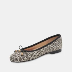 DOLCE VITA Flats & Loafers*Cacy Ballet Flats White Black Raffia