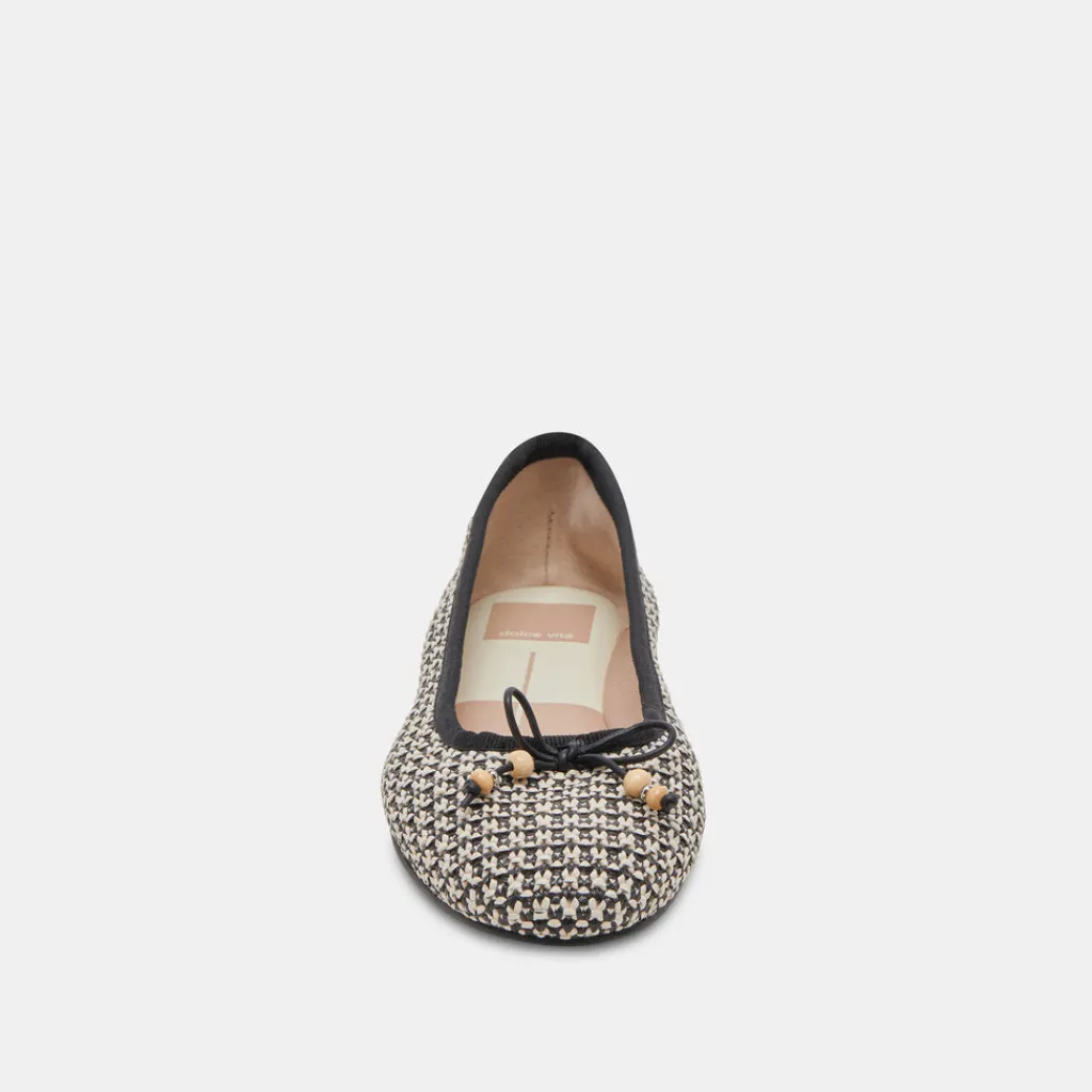DOLCE VITA Flats & Loafers*Cacy Ballet Flats White Black Raffia