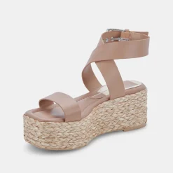 DOLCE VITA Wedges*Cannes Sandals Cafe Leather